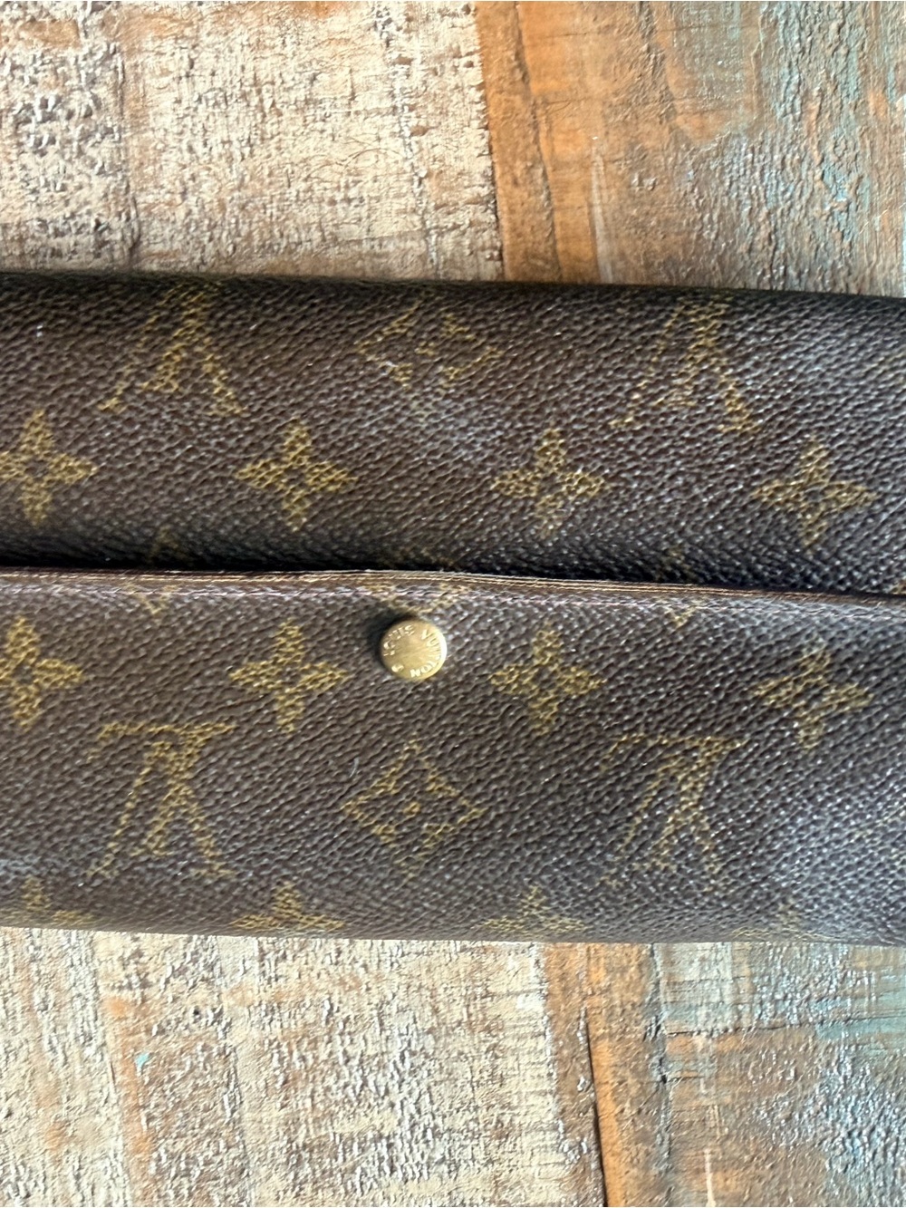 Louis Vuitton Monogram Canvas Strap in Dark Brown with Gold Motif